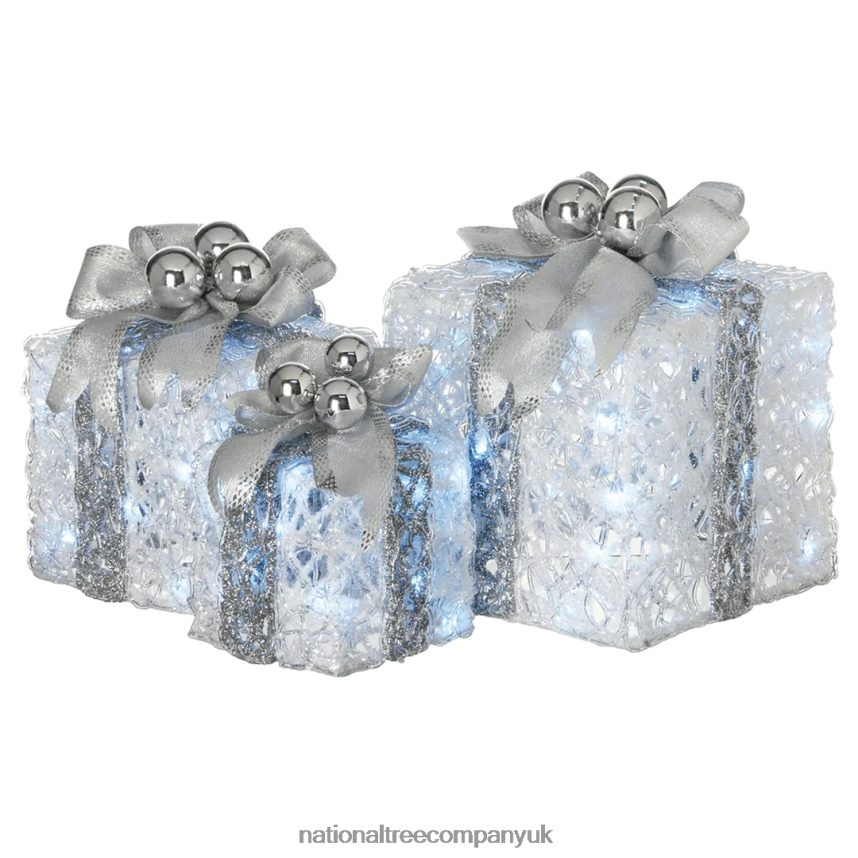 decoration | National Tree Company Pre-Lit Decorated White Gift Box Assortment F2L4F589